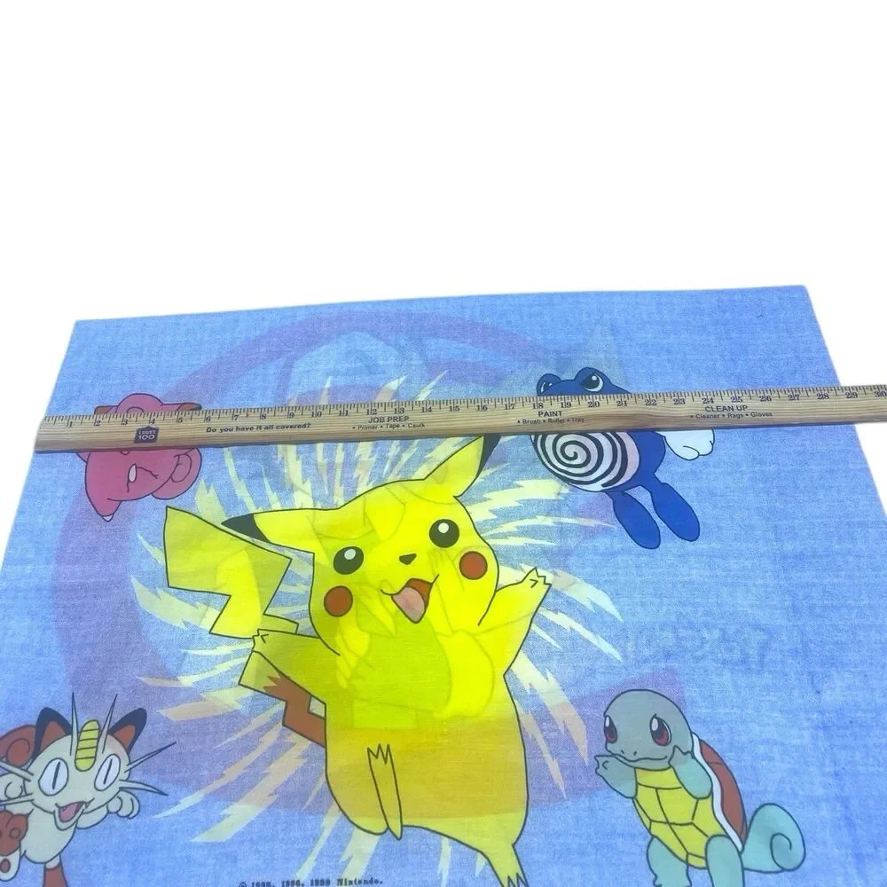 Vintage Nintendo Pokémon‎ Pikachu Ash Ketchum Pillowcase 1995 1996 1998 Blue